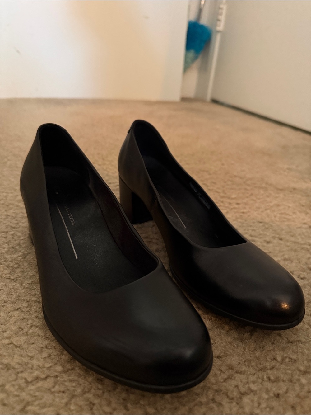 Ecco Black Block Heel Pumps